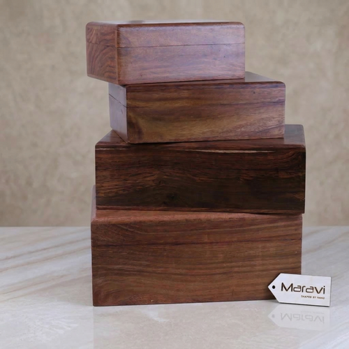 Khalka Wooden Storage Boxes