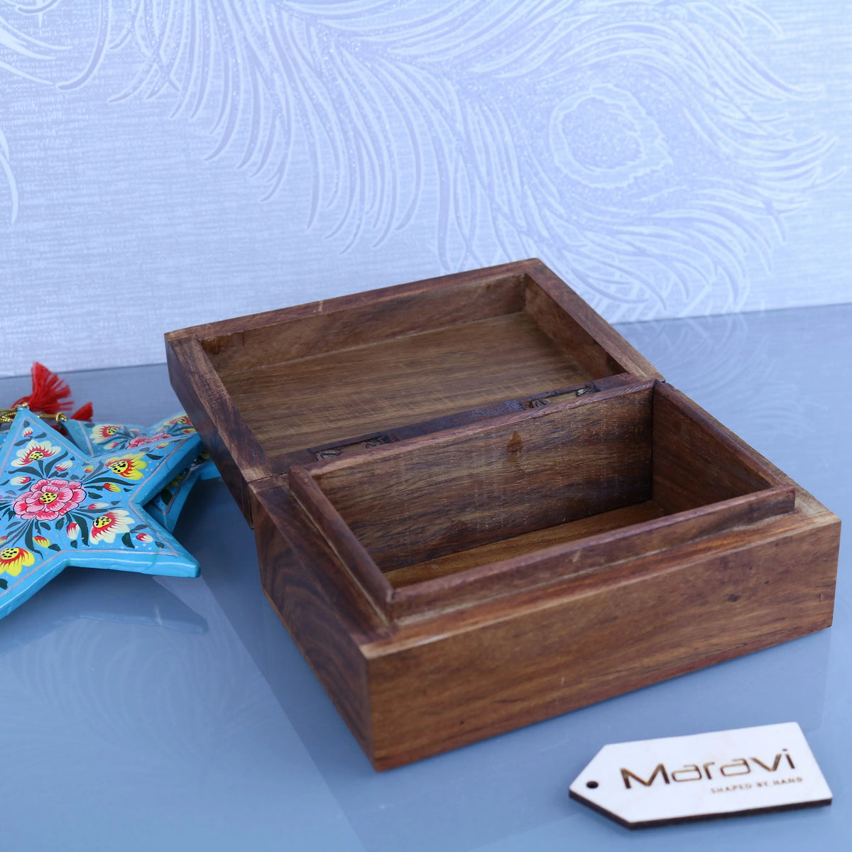 Khalka Wooden Storage Boxes