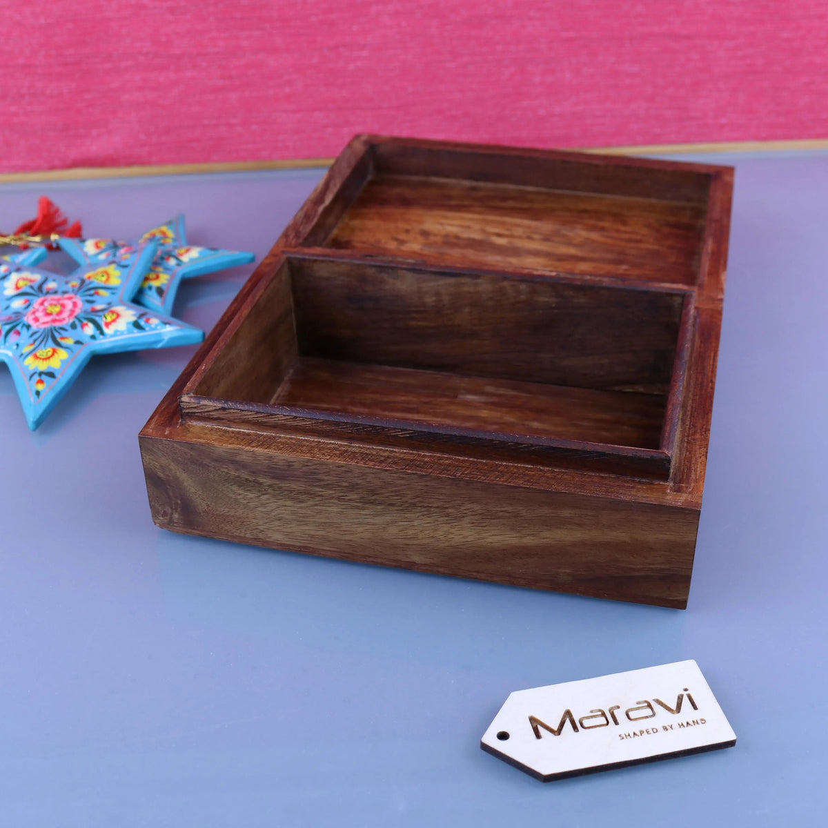 Khalka Wooden Storage Boxes