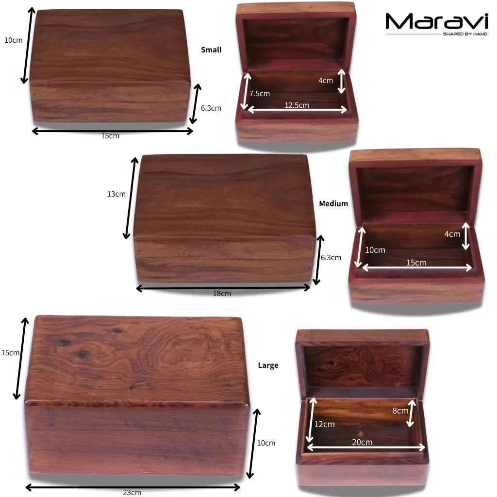 Khalka Wooden Storage Boxes